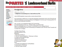 Tablet Screenshot of die-partei-berlin.de